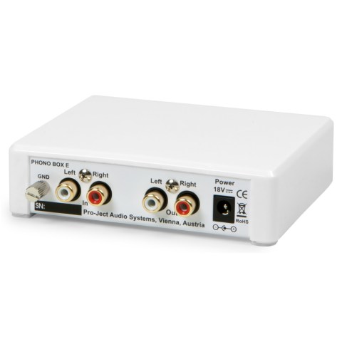 Pro-Ject Phono Box E Preamplifier - White - backk